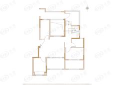 中海阅麓山3室2厅2卫户型图