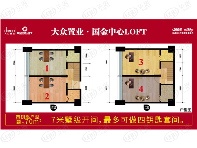 二道大众 国金中心LOFT解读  主推70㎡约6700元/㎡